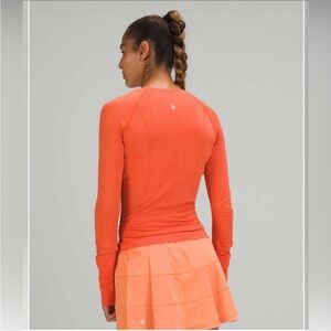 Lululemon Swiftly Tech Long Sleeve in Neon Orange - Size 6